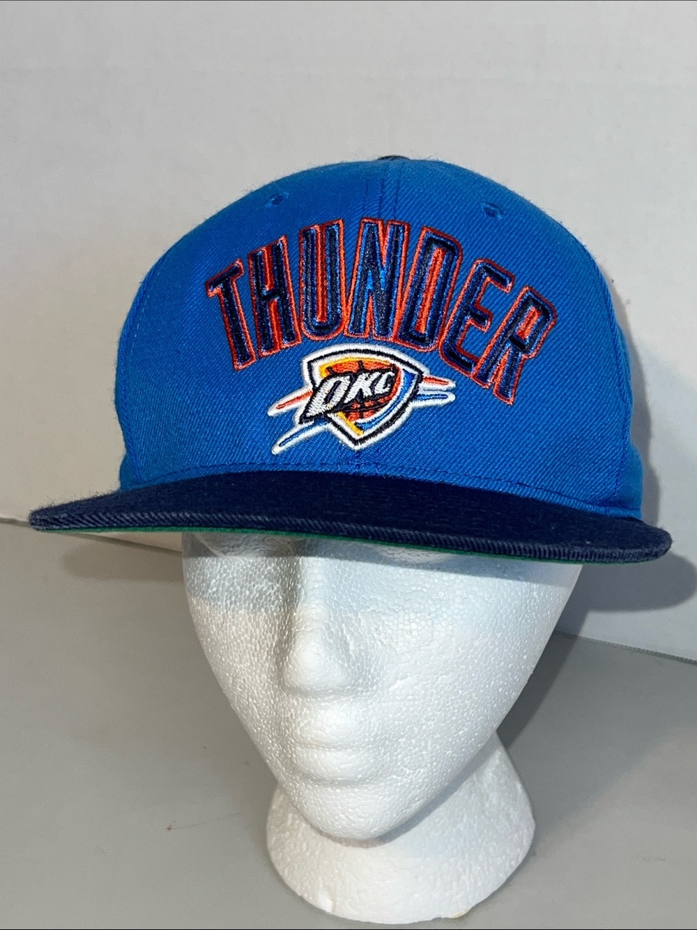 adidas OKC Thunder Men’s  Blue and Navy Snapback Cap Wool Blend